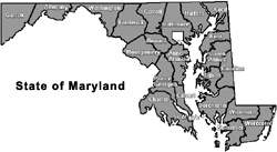 Map of Maryland